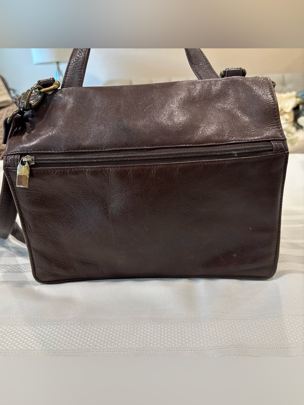 VINTAGE Wilson,s Leather Brown Satchel Briefcase unisex with Shoulder Strap.